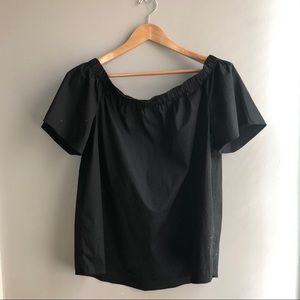 Vince Camuto Off The Shoulder Black Blouse